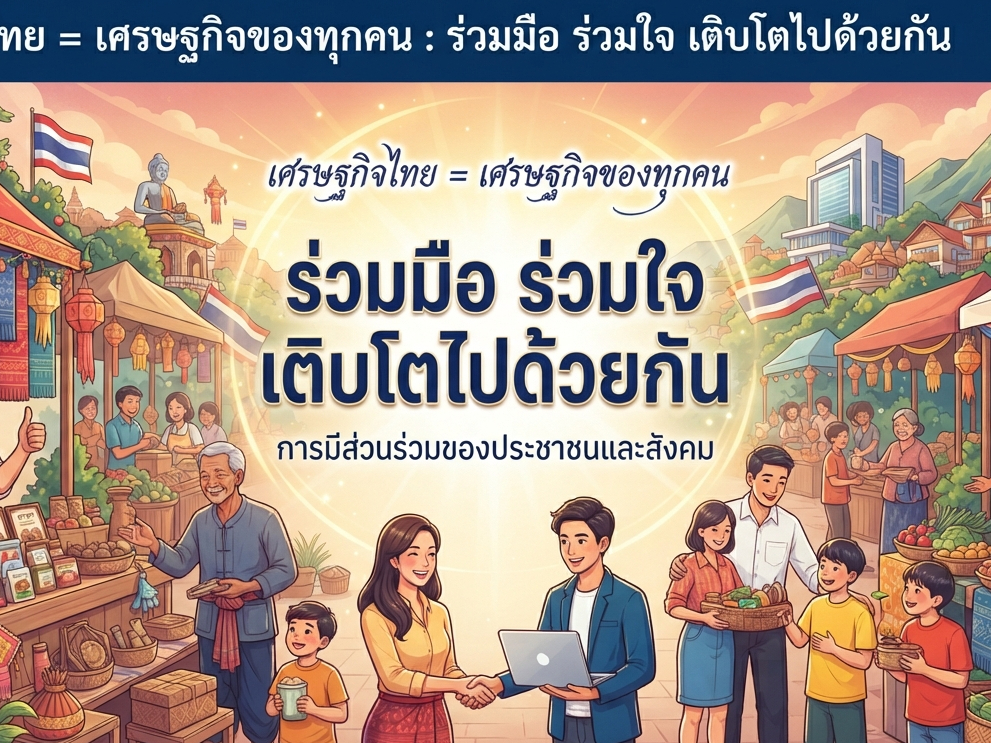 เศรษฐกิจไทย = เศรษฐกิจของทุกคน: พลังความร่วมมือระดับฐานรากสู่การเติบโตอย่างยั่งยืน